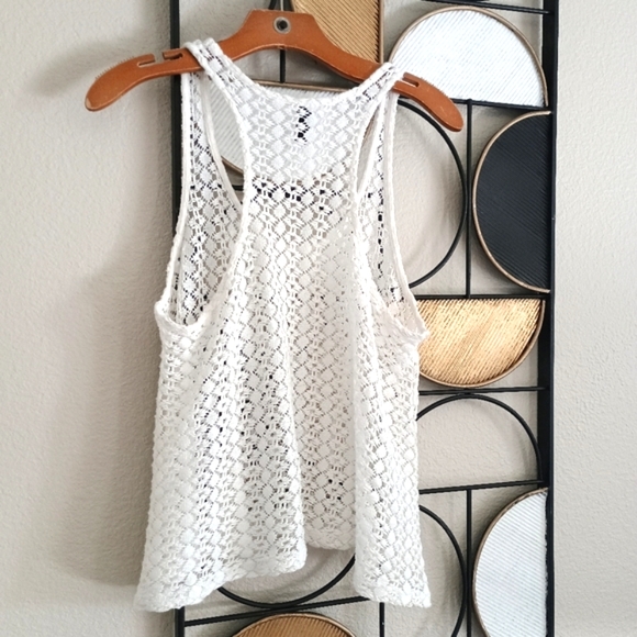 White Crochet Tank - Picture 2 of 2